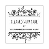 Schoongemaakt met zorg grillige Wildbloemen groen Rubberstempel (Afrduk)