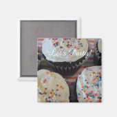 Schoongemaakte Cupcakes Feesttijd Magneet (Voorkant / Achterkant)