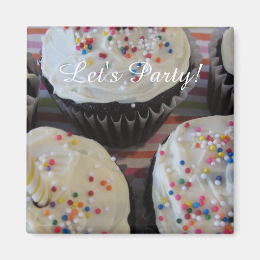 Schoongemaakte Cupcakes Feesttijd Magneet (Voorkant)
