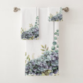 Schoongemaakte hydrangeas Eucalyptus Bathroom Towe Bad Handdoek (Insitu)