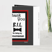 SCHOONGEZEL - Getuige van de bruidegom Huwelijks D Bedankkaart (Achterkant)