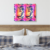 schoonheden met donker haar canvas afdruk (Insitu (Slaapkamer))
