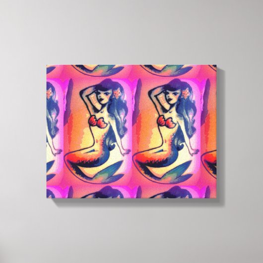 schoonheden met donker haar canvas afdruk (Voorkant)