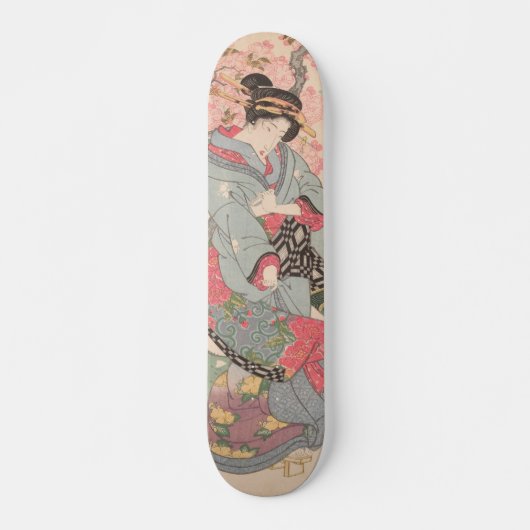 Schoonheden onder Cherry Blossoms Ukiyo-e Persoonlijk Skateboard (Voorkant)