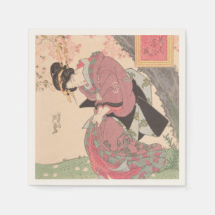 Schoonheden onder Cherry Blossoms  Ukiyo-e Servet