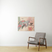 Schoonheden onder Cherry Blossoms Ukiyo-e Wandkleed (In Situ (horizontaal))