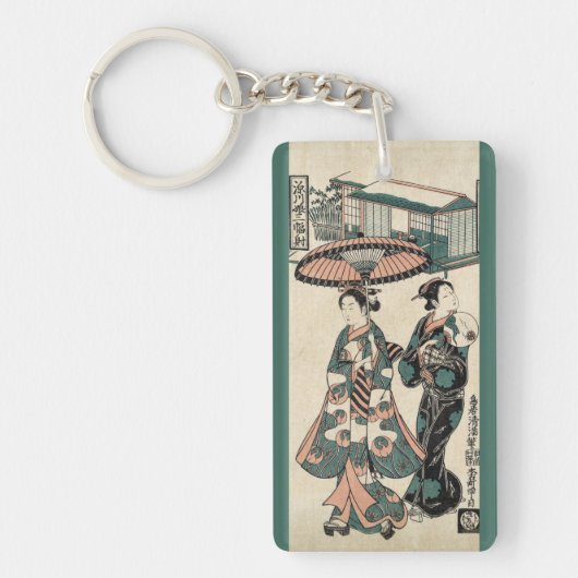 Schoonheden uit Fukagawa. Drieluik Sleutelhanger (Voorkant)