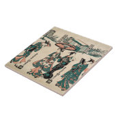 Schoonheden uit Fukagawa. Drieluik Tegeltje (Zijkant)