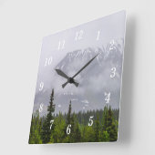 Schoonheid achter de wolken wandklok (Hoek)