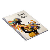 Schoonheid Afrikaanse vrouwen elegante dame etnisc Notitieboek (Rechterzijde)