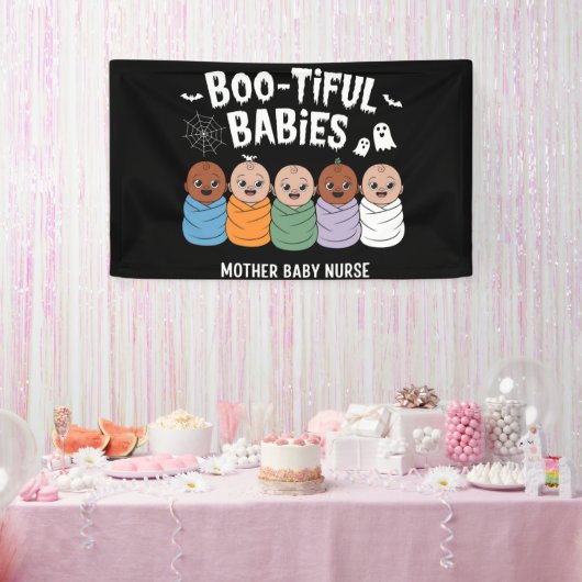 Schoonheid Baby's Moeder Baby Verpleegster Hallowe Spandoek (Feest)