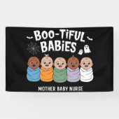 Schoonheid Baby's Moeder Baby Verpleegster Hallowe Spandoek (Horizontaal)