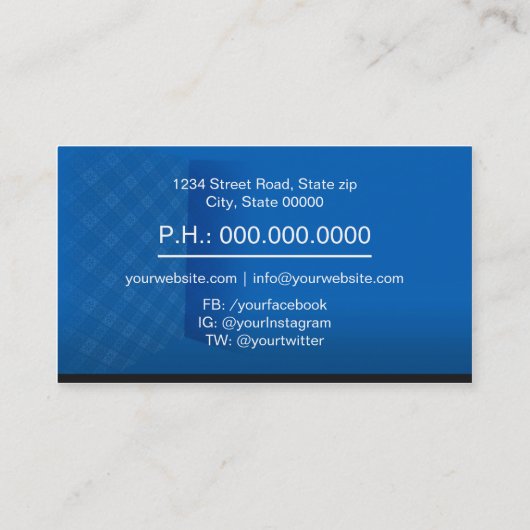 Schoonheid Backstage Assistent Visitekaartje (Achterkant)