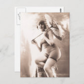 Schoonheid baden! Curvy Flapper meisje Risque uit  Briefkaart (Voorkant / Achterkant)