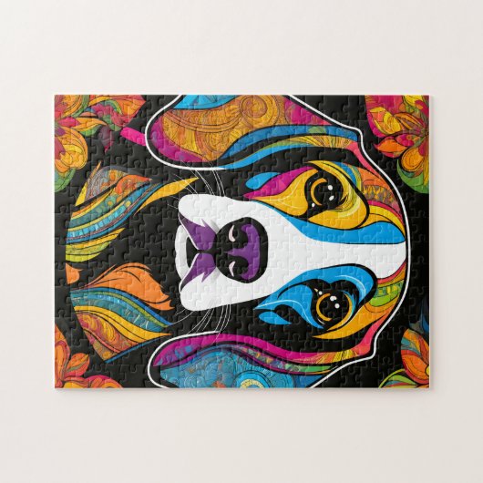 Schoonheid Beagle Kleurrijk Legpuzzel (Horizontaal)