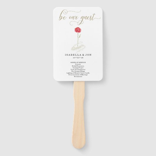 Schoonheid & Beest Huwelijksceremonie Programma Fa Handwaaier (Voorkant)