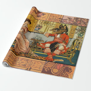 Schoonheid Beest Klassieke Sprookjesfiguren Cadeaupapier