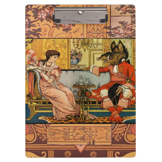 Schoonheid Beest Klassieke Sprookjesfiguren Klembord (Voorkant)