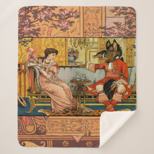 Schoonheid Beest Klassieke Sprookjesfiguren Sherpa Deken