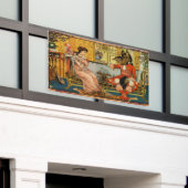 Schoonheid Beest Klassieke Sprookjesfiguren Spandoek (Buitenkant Gebouw)