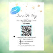 *~* Schoonheid Betaling QR-code LIPS Raamsticker (Vel 3)