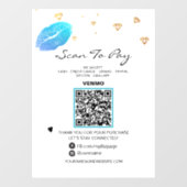 *~* Schoonheid Betaling QR-code LIPS Raamsticker (Vel)