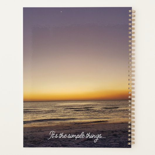 Schoonheid bij de Beach Sunset Planner (Achterkant)