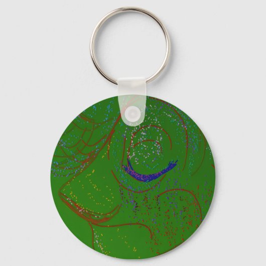 Schoonheid Binnen Tweekleurige Sleutelhanger (Voorkant)