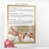 Schoonheid Bloemen Nagelsalon Witte brochure Drieluik Kaart (Binnenzijde eerst)