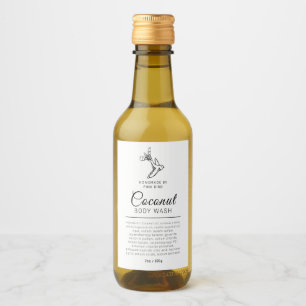 Schoonheid body wash label vogel logo of op maat wijn etiket