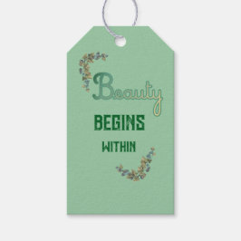 Schoonheid Botanische Typografie Cadeaulabel