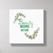 Schoonheid Botanische Typografie Canvas Afdruk (Voorkant)