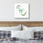 Schoonheid Botanische Typografie Canvas Afdruk (Insitu (Slaapkamer))