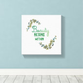 Schoonheid Botanische Typografie Canvas Afdruk (Insitu (Houten vloer))