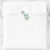 Schoonheid Botanische Typografie Ronde Sticker (Tas)