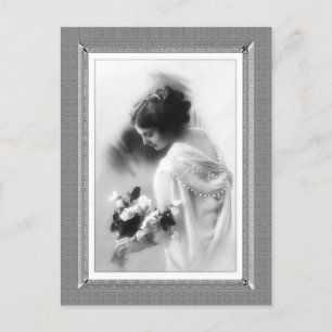  schoonheid - Bouquet - in zwart-wit Briefkaart