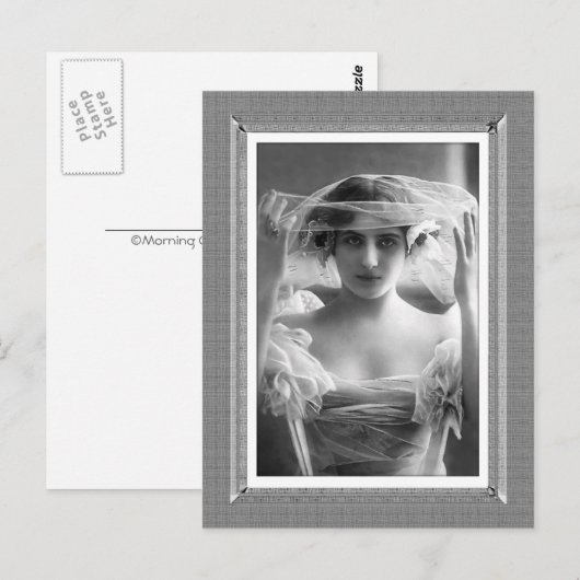  schoonheid - Bridal Veil - zwart-wit Briefkaart (Voorkant / Achterkant)