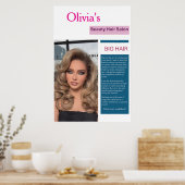 Schoonheid Capsalon Poster Grote Haar Marketing  (Keuken)