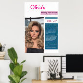 Schoonheid Capsalon Poster Grote Haar Marketing  (Thuiskantoor)