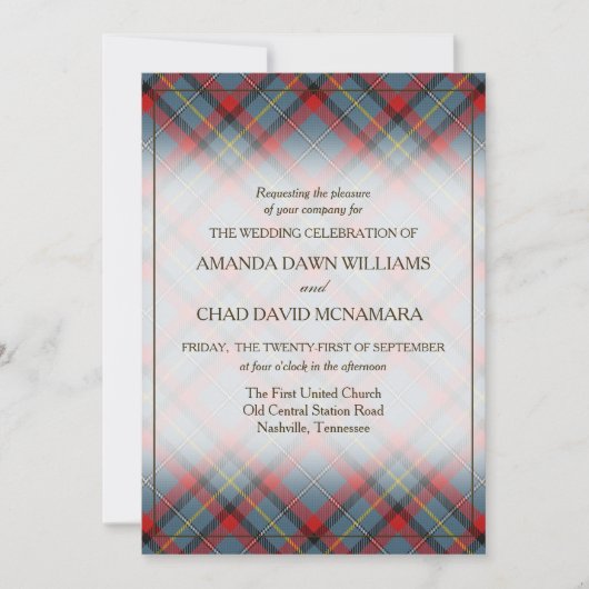Schoonheid Clan MacNamara Ierse Schotse Plaid (Voorkant)