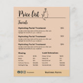 Schoonheid cosmetische huidverzorging prijslijst M Flyer (Voorkant)