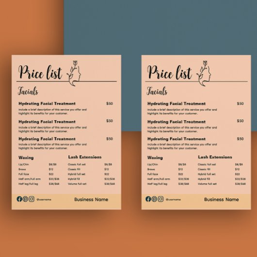 Schoonheid cosmetische huidverzorging prijslijst M Flyer