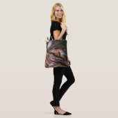 Schoonheid die achterblijft Abstract in Oker en Br Tote Bag (Op model)