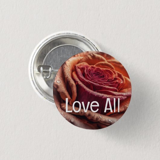 schoonheid door dauw gekust ronde button 3,2 cm (Voorkant /achterkant)