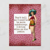 schoonheid Drink wijn Funny Quote Briefkaart (Voorkant)