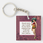  schoonheid Drink wijn Funny Sleutelhanger (voorkant)