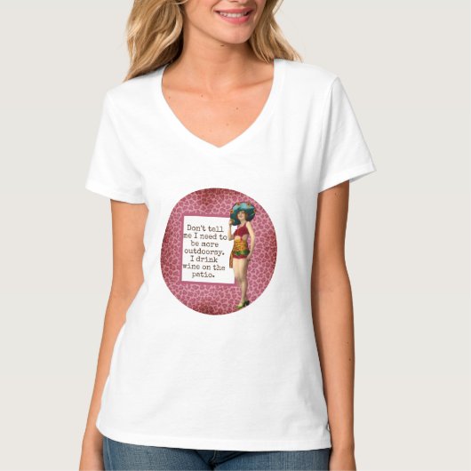  schoonheid Drink wijn Funny T-shirt (Voorkant)