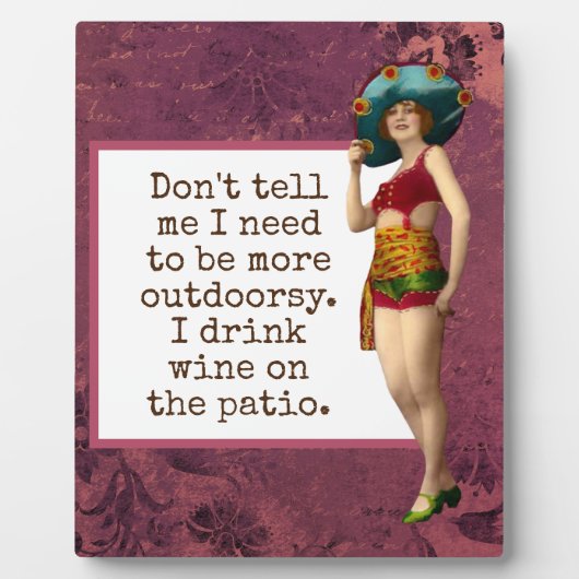 schoonheid Drink wijn Funny Tabletop Fotoplaat (Voorkant)