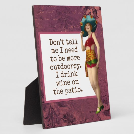schoonheid Drink wijn Funny Tabletop Fotoplaat (Zijkant)