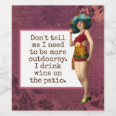  schoonheid Drink wijn Funny Wijn Etiket (Enkel label)